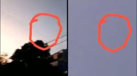 GAMBAR : Screenshort Cahaya yang terlihat pada pagi hari dalam video yang viral.