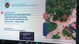 Cuaca Ekstrem Mengintai, Pemerintah Pusat–Daerah Diminta Siaga Hadapi Ancaman Bencana. FOTO : Dokpim Tjb