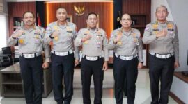 Kasubdit SIM Korlantas Polri Kombes Pol Dhafi Sertijab dengan Dirlantas Polda Jambi Kombes Pol Dedy Suahartono, S.I.K., M.M di Ditregident Korlantas Polri, yakni Kasubdit STNK dan Kasubdit SIM pada, Selasa 15 April 2025. FOTO : Viryzha