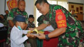 Rayakan ULTAH, Danrem 042/Gapu Makan Bersama Prajurit Dan Anak Panti Asuhan