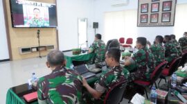Danrem 042/Gapu Brigjen TNI Supriono, S.IP., M.M Beri Arahan Kepada Komandan Satuan, Jumat (4/3/22). FOTO PENREM