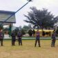 Danrem 042/Gapu Brigjen TNI M. Zulkifli Melakukan Uji Coba 6 Unit Drone di lapangan hijau Makorem 042/Gapu, Senin (17/1/22). FOTO : Penrem
