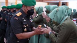 Danrem 042/Gapu Brigjen TNI Supriono, S.IP., M.M Saat Hadiri Peringatan HUT Persit Ke-76