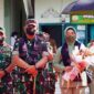 Danrem 042/Gapu Brigjen TNI Supriono dengan didampingi Ketua Persit KCK Koorcab Rem 042 PD II/Sriwijaya Ny. Wiwik Supriono di Kodim 0417/Kerinci. FOTO : PENREM.