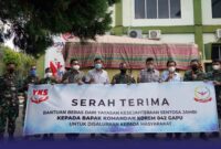 Korem 042/Gapu Terima Bantuan Beras dari Yayasan Kesejahteraan Sentosa Jambi