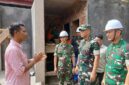 TINJAU PROGRES: Danrem 042/Gapu Brigjen TNI Nyamin (tengah) didampingi Dandim 0419/Tanjab Letkol Inf Zulhiardi (kanan) saat meninjau langsung progres pembangunan Koperasi Desa/Kelurahan Merah Putih (KDKMP) di Kelurahan Tungkal Harapan, Tanjab Barat. Pembangunan ini ditargetkan menjadi solusi distribusi subsidi tepat sasaran bagi masyarakat. (Foto: Istimewa)