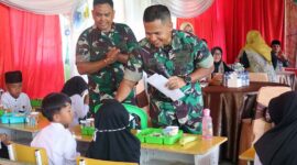 Kodim 0416/Bute Kembali Gelar Program Dapur Masuk Sekolah di SD 141/VIII Tugurejo. FOTO : PENDIM