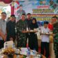Danrem 042/Gapu Brigjen TNI Supriono Saat Hadiri Lounching Program Unggulan Pangdam II/Sriwijaya ‘Dapur Masuk Sekolah’ di SDN 94 Danau Serang Elang Kec. Jambi Luar Kota Kab. Muaro Jambi, Jumat (22/9/23). FOTO : PENREM