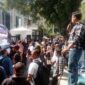 Aksi Demo Forum Orangtua CASIS Korban Nina Wati, Tuntut Kerugian Puluhan Miliar Rupiah. FOTO : Rizky Zulianda