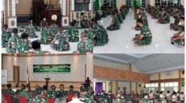 Korem 042/Gapu Jambi Saat Gelar Do’a Perigati Hari Juang TNI AD 2021 di Makorem, Selasa (Rabu (15/12/21). FOTO : Penrem.