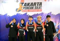 Cabor Pencak Silat Jambi Boyong 4 Mendali Emas dan 1 Perak di Kejuaraan Jakarta Pencak Silat National Championship. FOTO : Istimewa
