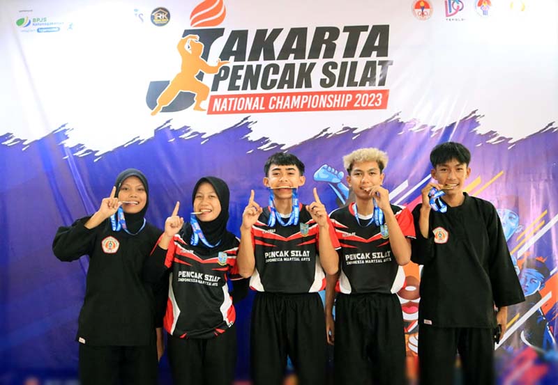 Cabor Pencak Silat Jambi Boyong 4 Mendali Emas dan 1 Perak di Kejuaraan Jakarta Pencak Silat National Championship. FOTO : Istimewa