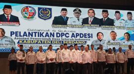 Pelantikan Pengurus DPC APDESI Deli Serdang dengan Ketua Hardono untuk Periode 2024/2029. FOTO : Rizky Zulianda/LT