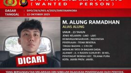 Kepolisian Daerah Jambi merilis identitas tersangka yang melarikan diri dan kini berstatus Buron: (FOTO : Dok. Ditresnarkoba Polda Jambi)