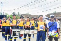 Tim Drum Band Tanjung Jabung Barat saat mengikuti Porprov Jambi 2023. FOTO : Ist