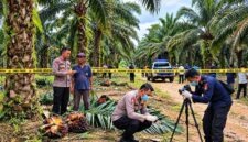 Satreskrim Polres Tanjab Barat Saat Melakukan Olah TKP : Dok Polres Tjb 