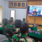 Danrem 042/Gapu Brigjen TNI M. Zulkifli Ketika Mengikuti Rakor Verifikasi Data PPKM dan Vaksinasi Bersama Panglima TNI, Senin (20/12/21). FOTO : Penrem.