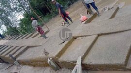 Kondisi Dermaga Patah dan terlepas dari Pasak Bumi yang juga diduga mengalami Patah FOTO : Ist
