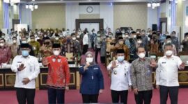 Ketua DPRD Provinsi Jambi Edi Purwanto Saat Rakor Pemberantasan Korupsi Kepada Semua Kepala Daerah dan Anggota DPRD se Provinsi Jambi, Rabu (2/3/22).