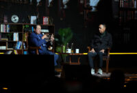 Presiden ke-6 Republik Indonesia Susilo Bambang Yudhoyono berbagi pandangan dalam sesi diskusi bersama Gita Wirjawan pada kegiatan Endgame Town Hall 2026 bertema Cosmos of Knowledge di Kartika Expo, Balai Kartini, Jakarta, Sabtu (19/9/2026). FOTO: ENDGAME TOWN HALL 2026