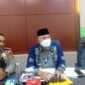 Wali Kota Jambi Syarif Fasha Saat Pimpin Rapat Sosialisasi Surat Edaran Tentang Pengaturan Pembelian BBM jenis solar di SPBU dalam Kota Jambi khusus bagi angkutan beroda enam, Kamis (31/03/22). FOTO : Noval