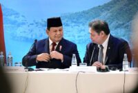 Presiden Prabowo Subianto bersama Menko Perekonomian Airlangga Hartarto di Brasil, Minggu (17/11/2024). Indonesia Resmi Bergabung Menjadi Anggota Penuh BRICS. Apa risikonya?(Dok. Setpres/kompascom)

