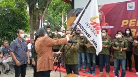 Pelantikan Pengurus FPTI Provinsi Jambi oleh Sekretaris Jenderal Hendricus Mutter Federasi Panjat Tebing Indonesia di Hello Sapa, Kota Jambi, Sabtu (26/2/22). FOTO : Istimewa