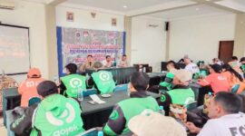 Forum Ojol Yogyakarta Bergerak (FOYB) Dengan Semangat Kebinekaan Berkomitmen Menjaga Persatuan Bangsa Guna Mewujudkan Pemilu 2024 yang Damai, Bermartabat, Bersih, dan Berbudaya. FOTO : HUMAS