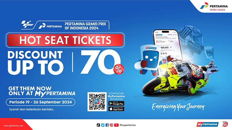 Diskon Tiket Pertamina Grand Prix of Indonesia 2024 Hingga 70% di MyPertamina. (Sumber : MHS)