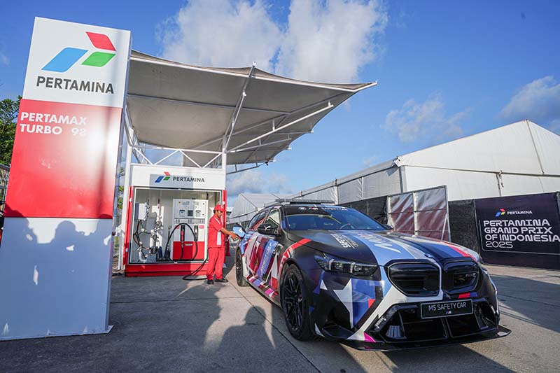 Pertamina Patra Niaga Sediakan Pertamax Turbo, BBM Resmi Safety Car & Marshall Pertamina Grand Prix of Indonesia 2025. FOTO : WKI