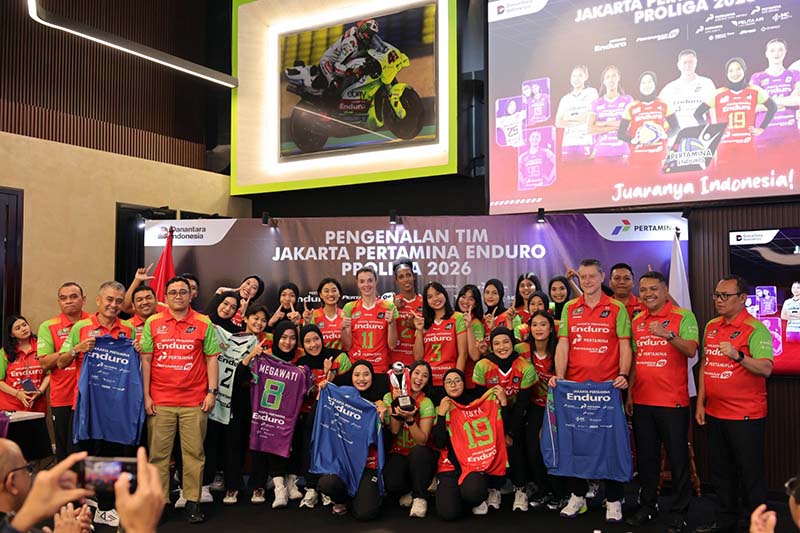 Jakarta Pertamina Enduro Perkenalkan Tim Proliga 2026, Target Pertahankan Gelar Juara. FOTO : WKI
