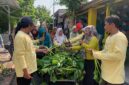 Sinergi untuk Negeri: Sejumlah warga dan kader lingkungan di Kelurahan Pagesangan, Surabaya, sedang memilah eceng gondok untuk diolah dalam program 