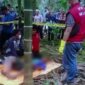 Tim Identifikasi dari Sat Reskrim Polres Tanjab Timur dan Polsek Geragai Melakukan Indetifikasi Jenazah Korban di TKD selanjutnya mayat tersebut dibawa ke Rumah Sakit Nurdi Hamzan. FOTO : Ist