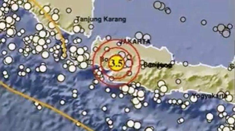 Gempa Magnitudo 3,5 Guncang Bogor. GAMBAR : Ist