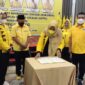 Pengukuhan Ketua Kesatuan Perempuan Partai Golkar Provinsi Jambi Periode 2020-2024 oleh Ketua Umum PP KPPG Airin Rachmi Diany, Kamis (20/01/22). FOTO : DPD I P Golkar Jambi