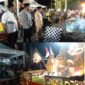 Bupati Tanjung Jabung Barat H. Anwar Sadat didampingi Kepala Disparpora dan Kominfo melepas peserta Festival Arakan Sahur, Sabtu (1/4/23) malam. FOTO : LT