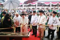 Wabup Katamso Hadiri Peresmian Ponpes Sholeh Al-Mubarok di Desa Gemuruh, Kec. Tungkal Ulu. FOTO : Prokopim