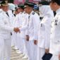 Wakil Bupati Tanjab Barat H. Hairan Saat Hadir di Puancak Peringatan Hari Otonomi Daerah XXVII di Kota Makassar, Provinsi Sulawesi Selatan, Sabtu (29/4/23). FOTO : PROKOPIM