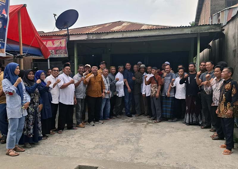 Bacabup Hairan Saat Silaturahmi di Kecamatan Tebing Tinggi. FOTO : Tim Media