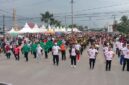 Wabup Hairan Senam Bersama Masyarakat Peringatan Haornas ke-40 dan HUT TNI ke-78 di Alun-Alun Kota Kuala Tungkal, Minggu (24/9/23). FOTO : Istimewa