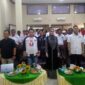 Angel Lelga didampingi Ketua DPW Partai Perindo Hendry Attan dan Ketua DPD Syafrizal Lubis saat datang ke Tanjab Barat, Jum'at (6/10/23). FOTO : LT