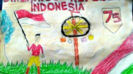CAPTION FOTO : Sejumlah Hasil Karya Poster Kemerdekaan Siswa Batang Hari dalam Rangka kemerdekaan HUT RI ke 75.