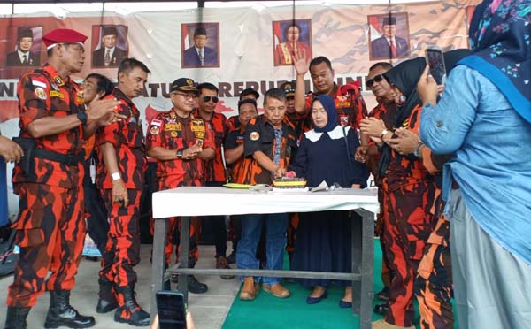 HUT Komando Inti Mahatidana Pemuda Pancasila Majelis Pimpinan Cabang Kota Jambi yang ke 2 ilaksanakan di Mako MPC Kota Jambi, Sabtu (01/01/22). FOTO : Noval