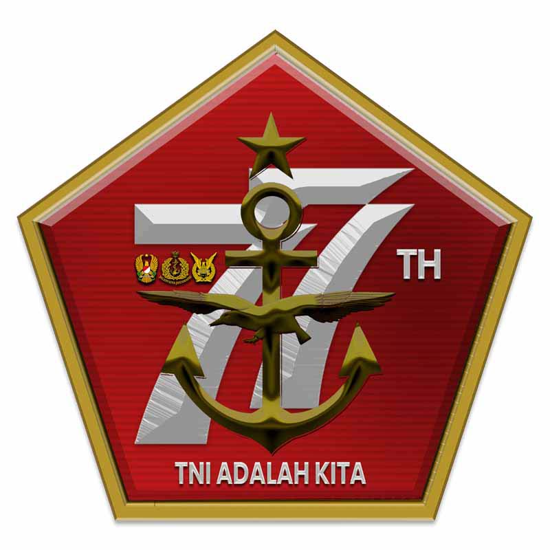 Logo Resmi HUT TNI KE 77 Tahun 2022