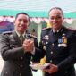 Kapolres Tanjab Barat AKBP Muharman Arta, S.IKSaat Hadiri Upacara dan Syukuran HUT TNI ke 77 di Kodim 0419/Tanjab. FOTO : Huams Res