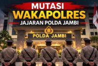 GERBONG MUTASI POLDA JAMBI: Kapolda Jambi Irjen Pol Krisno H. Siregar resmi merombak jajaran Wakapolres di Provinsi Jambi. Langkah strategis ini diambil untuk mengoptimalkan peran Polri di tingkat kewilayahan. Siapa saja wajah baru di Polres Anda? Simak daftar lengkapnya. (FOTO : Ilustrasi)