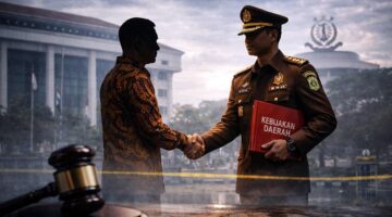 MELEBIHI MoU. Tak cukup dengan nota kesepahaman, kini personel Kejaksaan mulai 