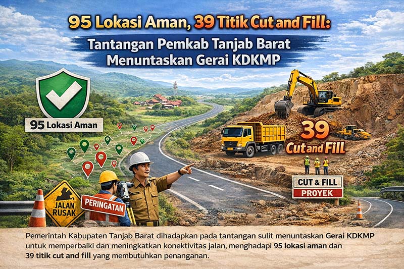95 Titik Aman, 39 Cut and Fill ; Tantangan Pemkab Tanjab Barat Tuntaskan Gerai KDKMP? (FOTO : Dok. Istimewa/LT)