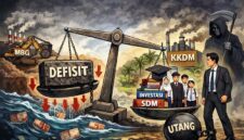 Gambar ini secara akurat merepresentasikan dilema yang dihadapi Menteri Keuangan Purbaya per Maret 2026. Di satu sisi, pemerintah mengejar kemajuan, namun di sisi lain, beban fiskal kian menghimpit. (FOTO : Dok. Istimewa/LT)