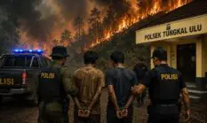 Sikat Habis Pembakar Lahan, Polisi dan Tim Gabungan Tangkap Dua Terduga Pelaku Karhutla di Renah Mendaluh